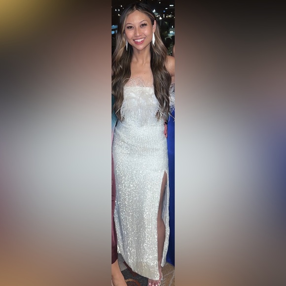 Retrofete Dolly Dress in Moonglow White - Picture 4 of 6